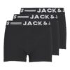 Jack & Jones 3Pk Boxer MINI SENSE TRUNKS Black