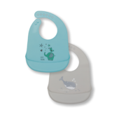 Fillikid Silikonsmekke 2Pk Blue & Grey