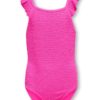Only Badedrakt KOGTROPEZ STRUCTURE SWIMSUIT Knockout Pink