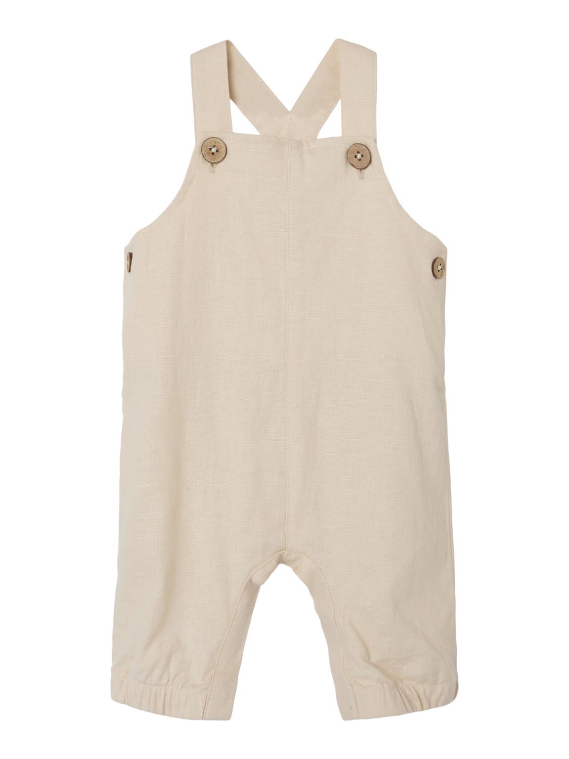 Lil' Atelier Sparkebukse NBMFELIX OVERALL Bleached Sand