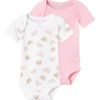 Name It 2Pk Body Baby NBFBODY SS TEDDY Orchid Pink