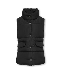Only Puffervest KOGMAGGI QUILTED WAISTCOAT Black
