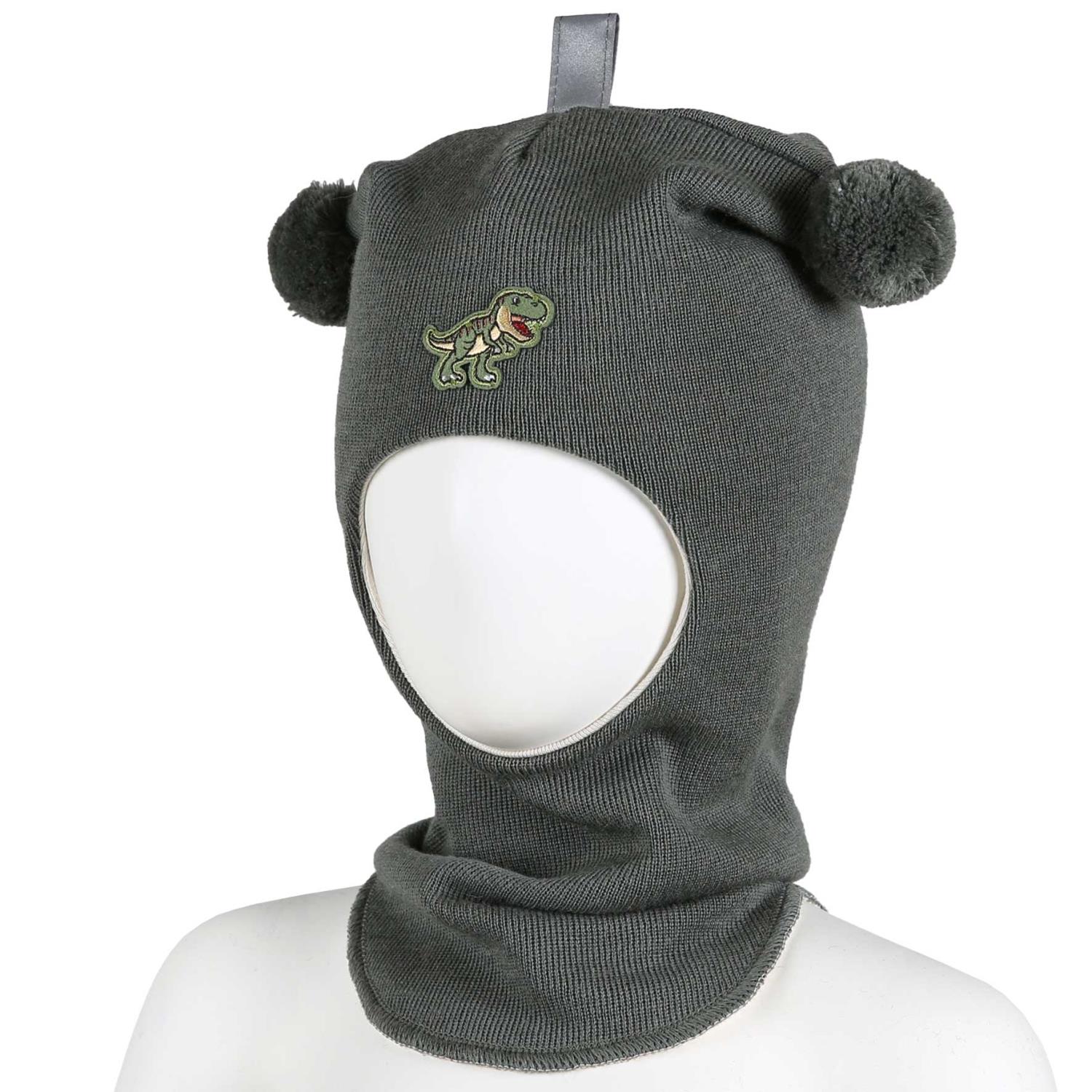 Kivat Balaclava Ull HOOD DINOSAUR Mosegrønn