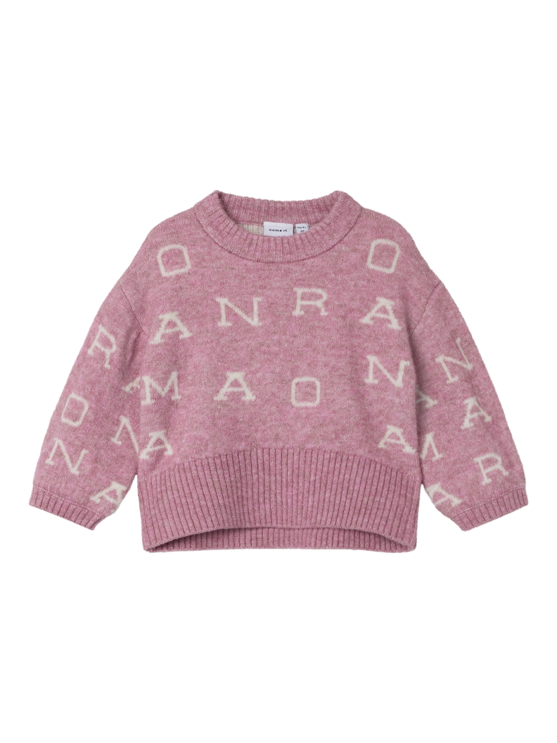 Name It Genser NMFNEIFY LS OVERSIZE KNIT Nostalgia Rose