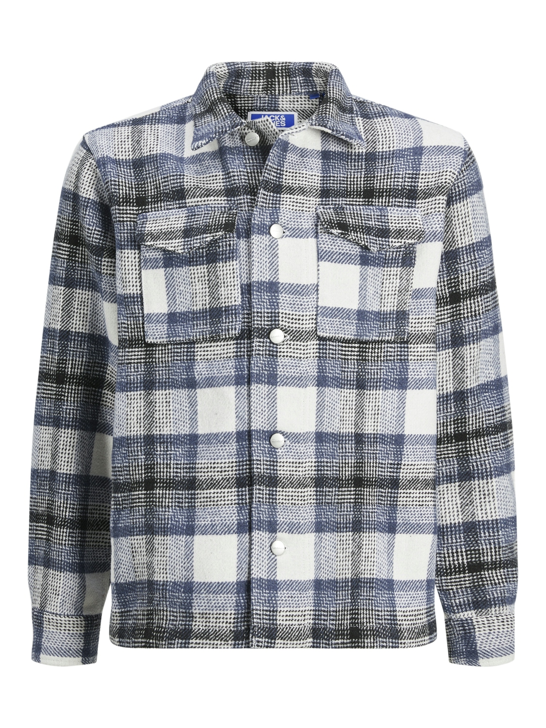 Jack & Jones Skjortejakke JORVESTERBRO CHECK OVERSHIRT Nightshadow Blue