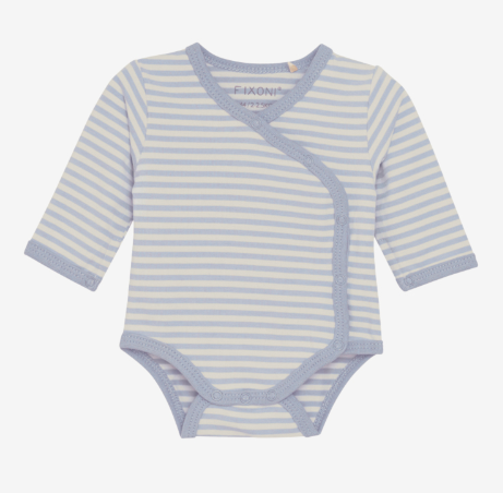 Fixoni Body Wrap LS Prematur STRIPE Zen Blue