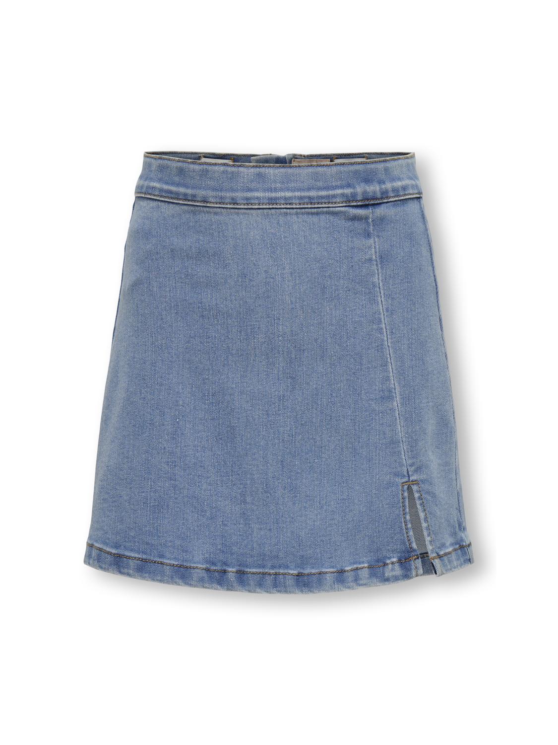 Only Skjørt KOGROSEANNE SHJORT SLIT DNM SKIRT Light Medium Blue Denim