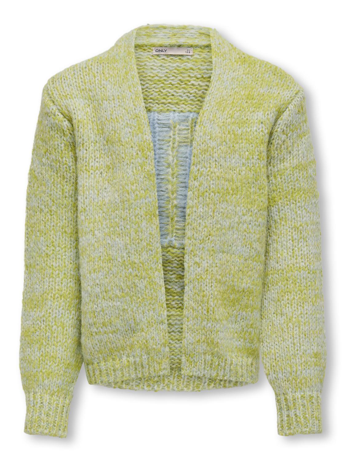 Only Cardigan KOGALLYSSA LIFE LS TWIST OPEN KNIT Citronelle/Cashmere Blue/Birch