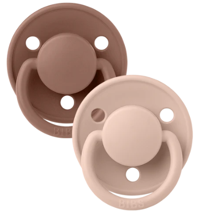 Bibs Smokker 2pk DE LUX ROUND Silikon Woodchuck/Blush