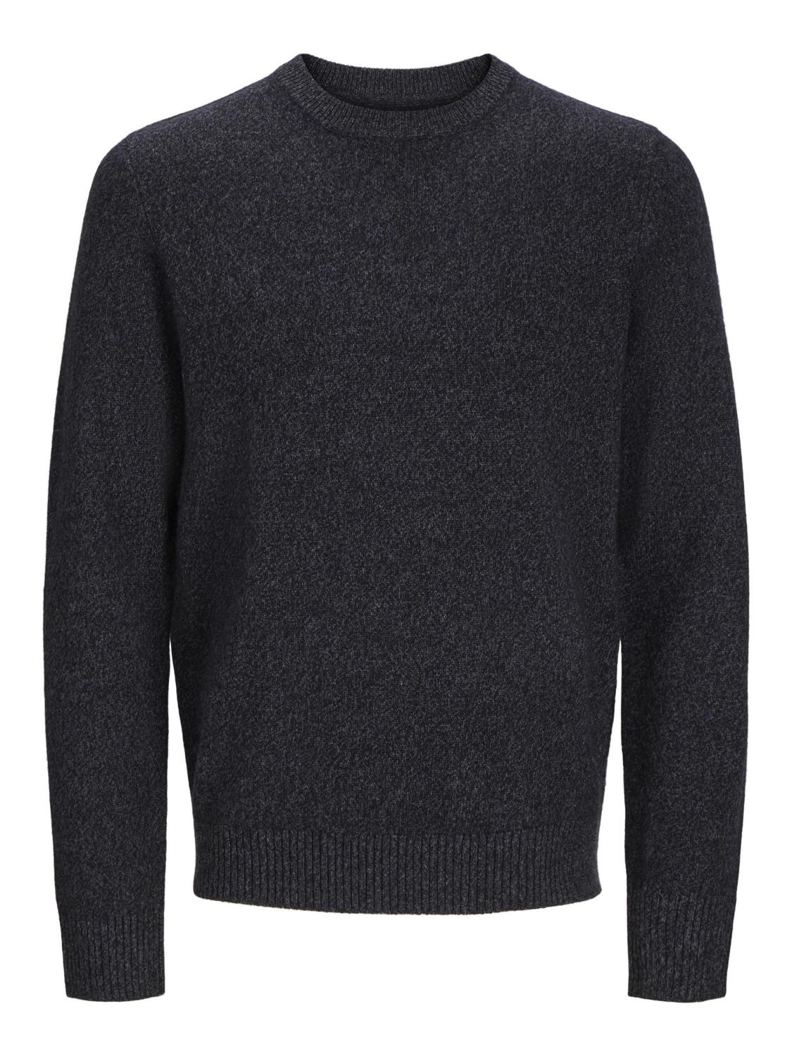 Jack & Jones Genser JPRCCLAMBSWOOL KNIT CREW NECK Black Beauty/Twist