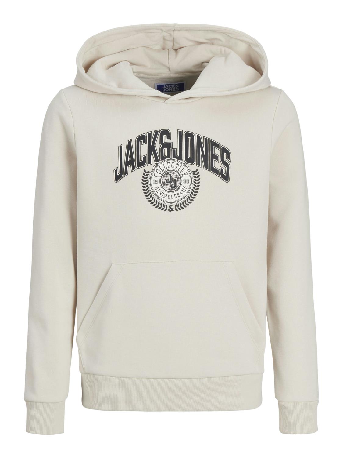 Jack & Jones Hettegenser JJKAM VARSITY BRANDING SWEAT Moonbeam