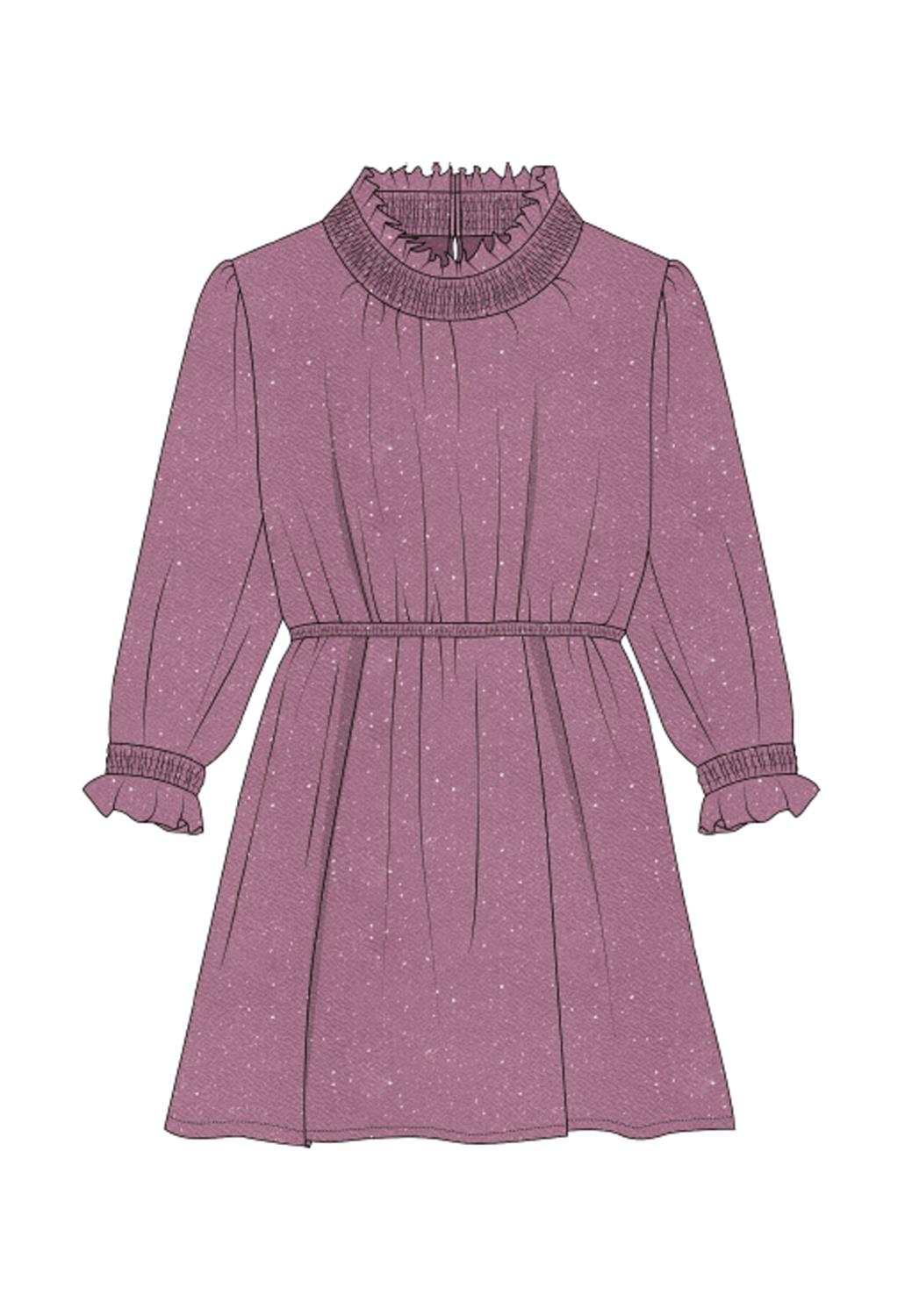 Name It Kjole NKFROKA LS WAIST DRESS Mauve Orchid