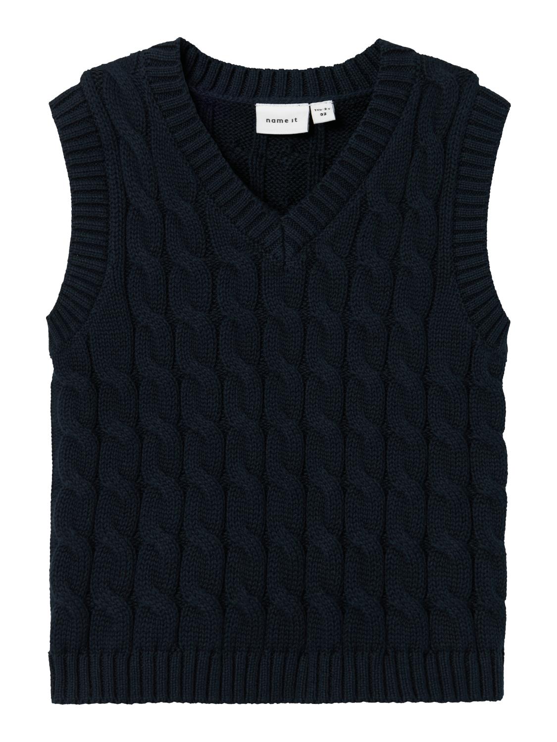 Name It Vest NMMREMON KNIT SLIPOVER Dark Sapphire