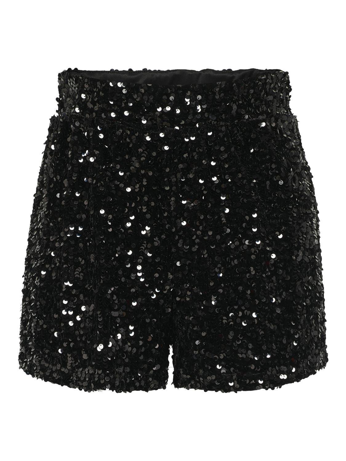 Only Shorts KOGCONFIDENCE SEQUINS SHORTS Black