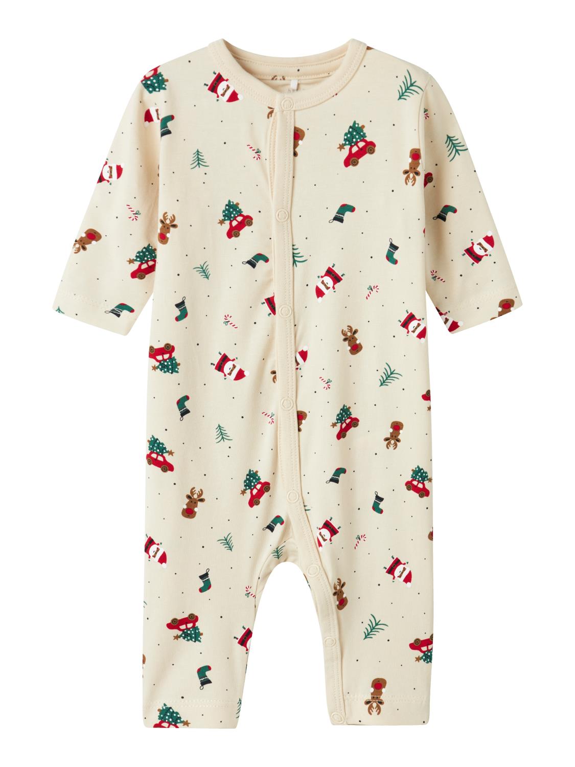 Name it Pyjamas NBNVISMAS LS Nightsuit Whitecap Gray/Christmas