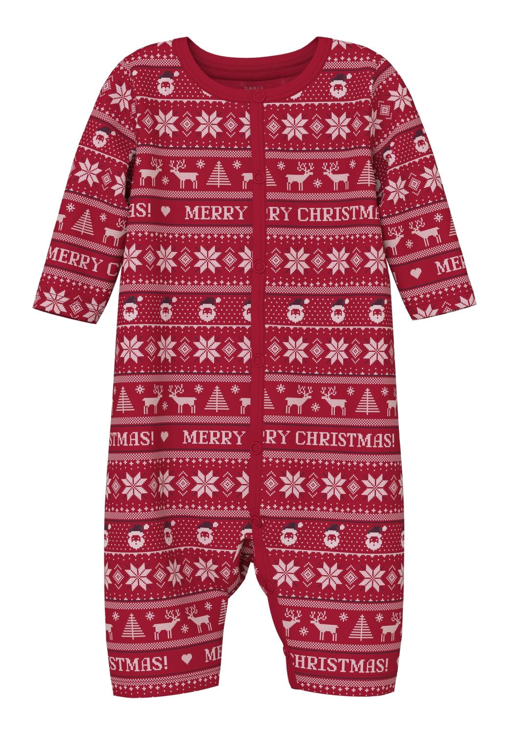 Name It Julepyjamas NBNVISMAS LS NIGHTSUIT Jester Red Merry Christmas