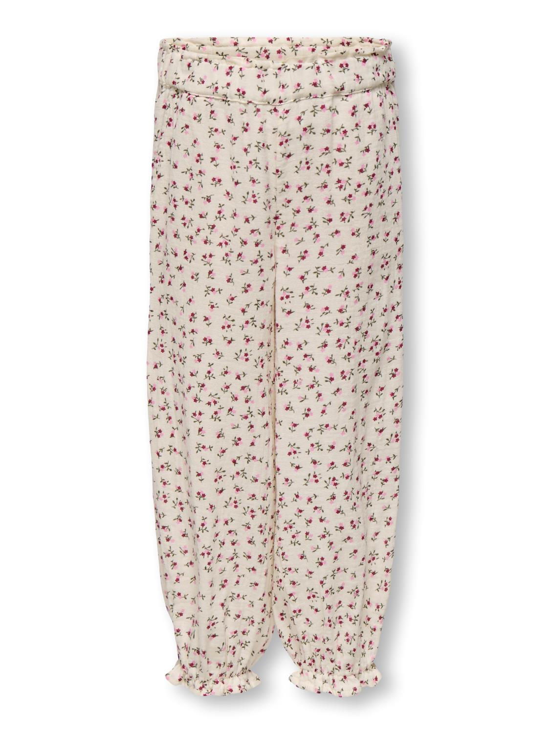 Only Bukse Mini KMGTHYRA LIFE PANT Tofu/Ditzy Flowers