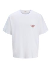 Jack & Jones T-Skjorte JORACAPULCO TYPE TEE SS Bright White