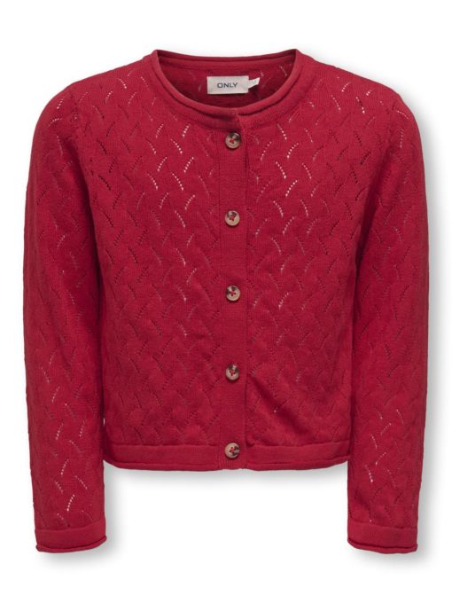 Only Cardigan KMGMEGAN LIFE LS KNIT Equestrian Red