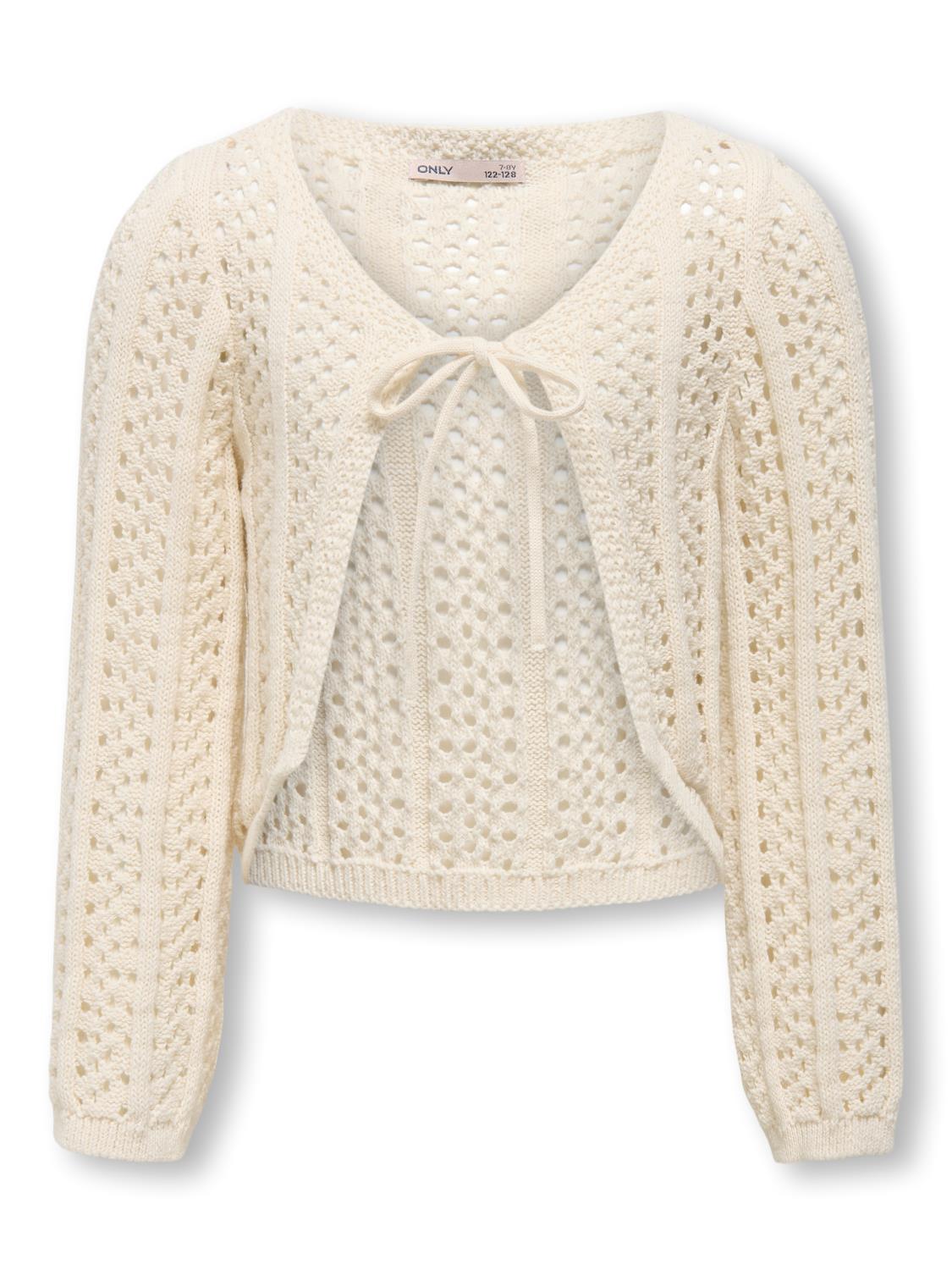 Only Cardigan KOGMARINA LIFE 3/4 CROP V-NECK KNIT Birch