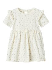 Lil` Atelier Kjole NBFGAGO KEF SS BODY DRESS Coconut Milk