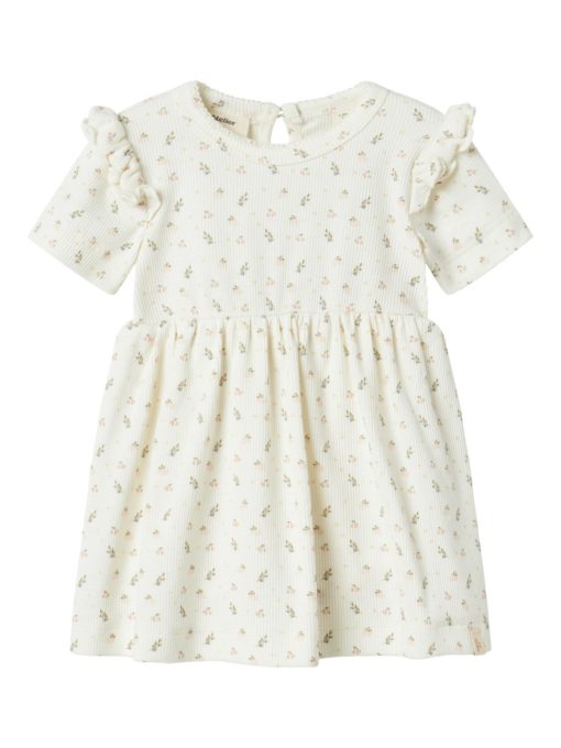 Lil` Atelier Kjole NBFGAGO KEF SS BODY DRESS Coconut Milk