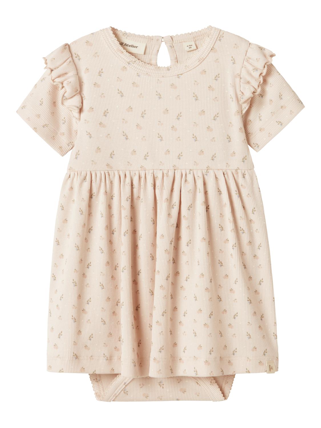 Lil` Atelier Kjole NBFGAGO KEF SS BODY DRESS Peach Blush