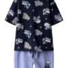 Name It T-Skjorte/Shortssett NMMHECTOR Navy Blazer/Infinity shorts