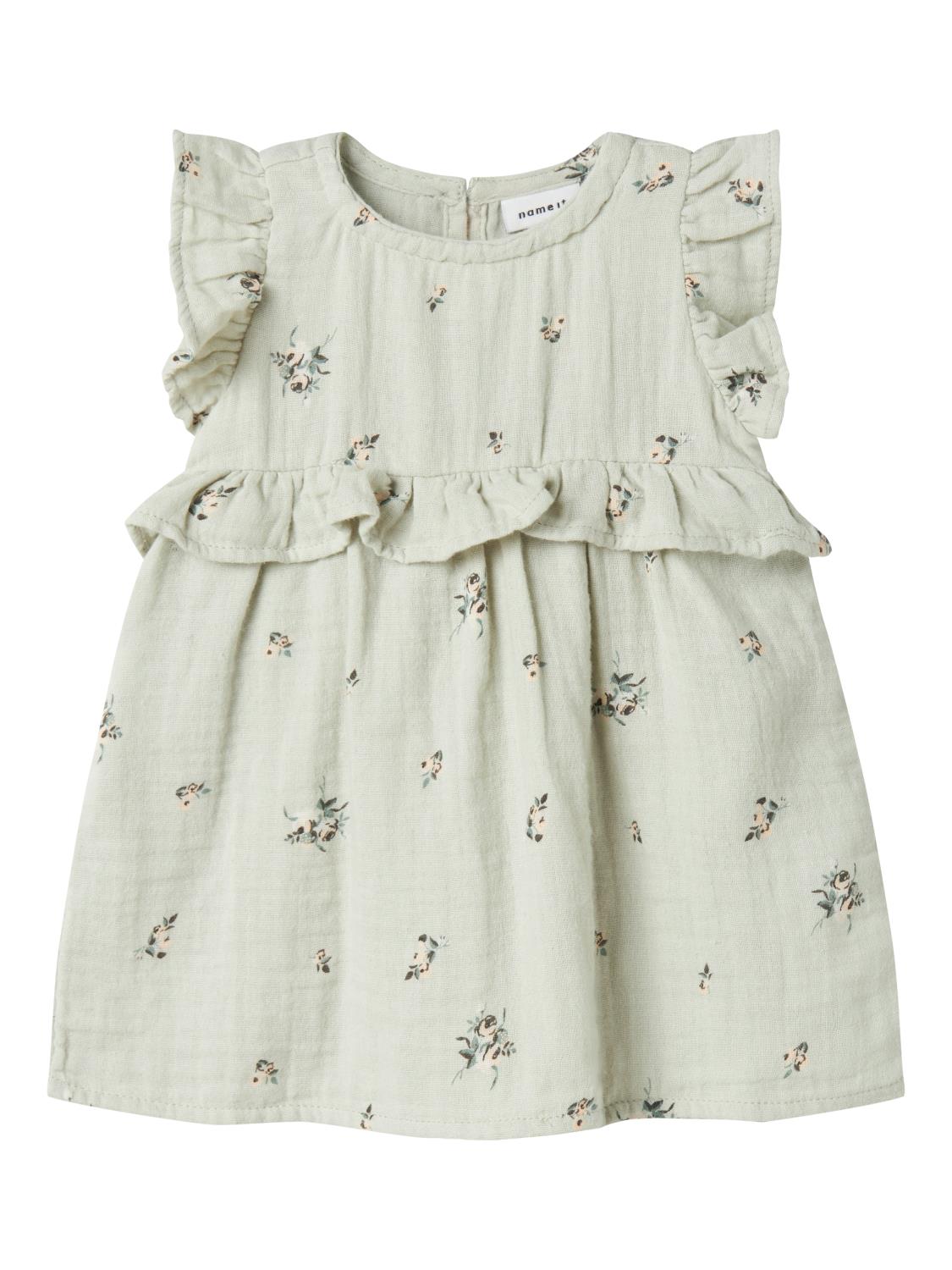 Name It Kjole NBFHIKKA CAPSL DRESS Aqua Gray