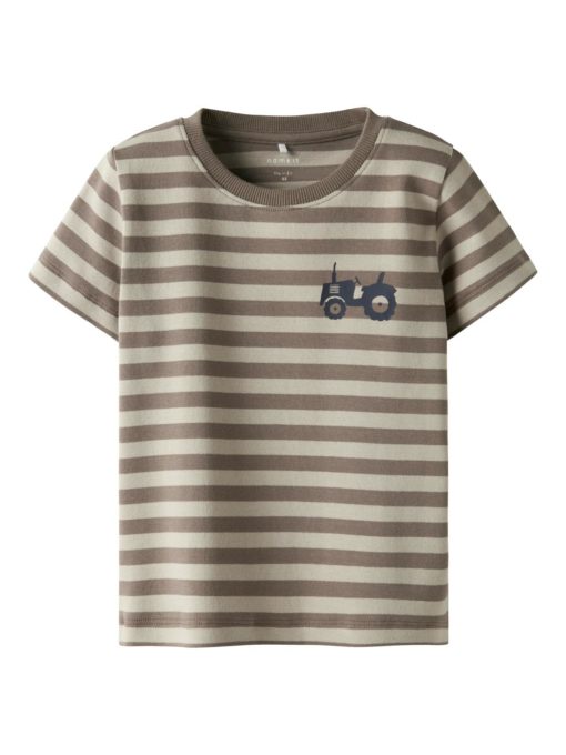 Name It T-Skjorte NMMJAMOE SS TOP Pure Cashmere/Walnut