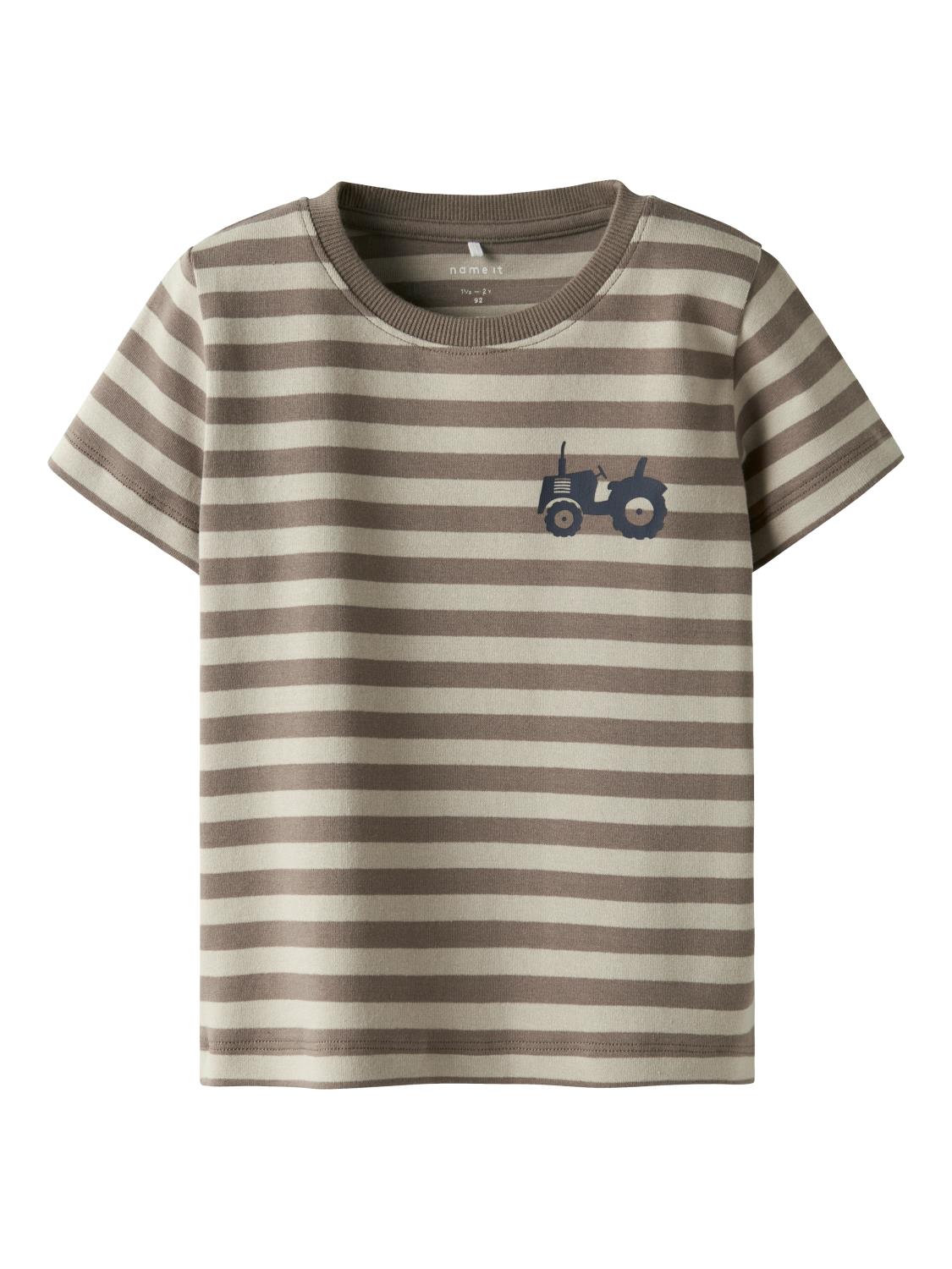 Name It T-Skjorte NMMJAMOE SS TOP Pure Cashmere/Walnut