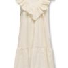 Only Kjole KOGMARGOT LIFE S/L EMBROIDERY DRESS Tofu/EMB-DTM