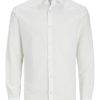 Jack & Jones Skjorte MINI LS JJBREEZE LINEN BLEND SHIRT White