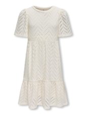 Only Kjole KOGCARLA CATHINKA S/S DRESS Cloud Dancer