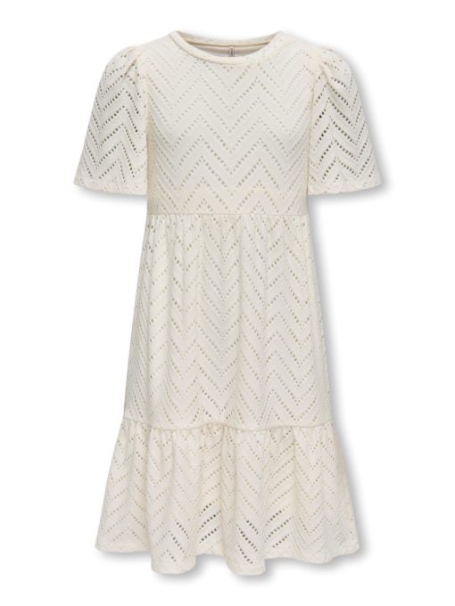 Only Kjole KOGCARLA CATHINKA S/S DRESS Cloud Dancer