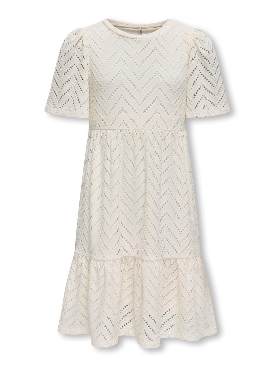 Only Kjole KOGCARLA CATHINKA S/S DRESS Cloud Dancer