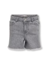 Only Shorts KOGPACY RHINESTONE DNM Medium Grey Denim