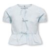 Only Skjorte KOGCLARA LIFE S/S BOW SHIRT Ballad Blue
