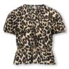 Only Skjorte KOGCLARA LIFE S/S BOW SHIRT Black/With Clara