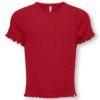 Only T-Skjorte KMGTRINNY LIFE SOLID SS O-NECK TOP Equestrian Red