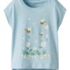 Name It T-skjorte NMFVIGEA CAPSL TOP Cool Blue/Bubblebee