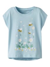 Name It T-skjorte NMFVIGEA CAPSL TOP Cool Blue/Bubblebee