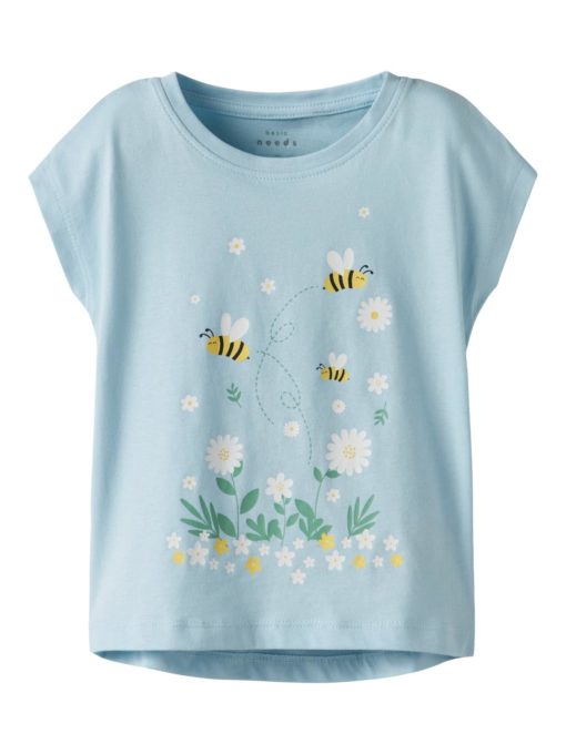 Name It T-skjorte NMFVIGEA CAPSL TOP Cool Blue/Bubblebee