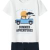 Name It T-Skjorte/Shortssett NMMJASPEN Lucent White