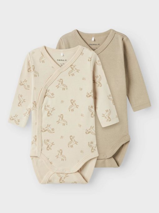 Name It 2Pk Body Baby NBNBODY LS WRAP RAINY DAY ZEBRA Rainy Day