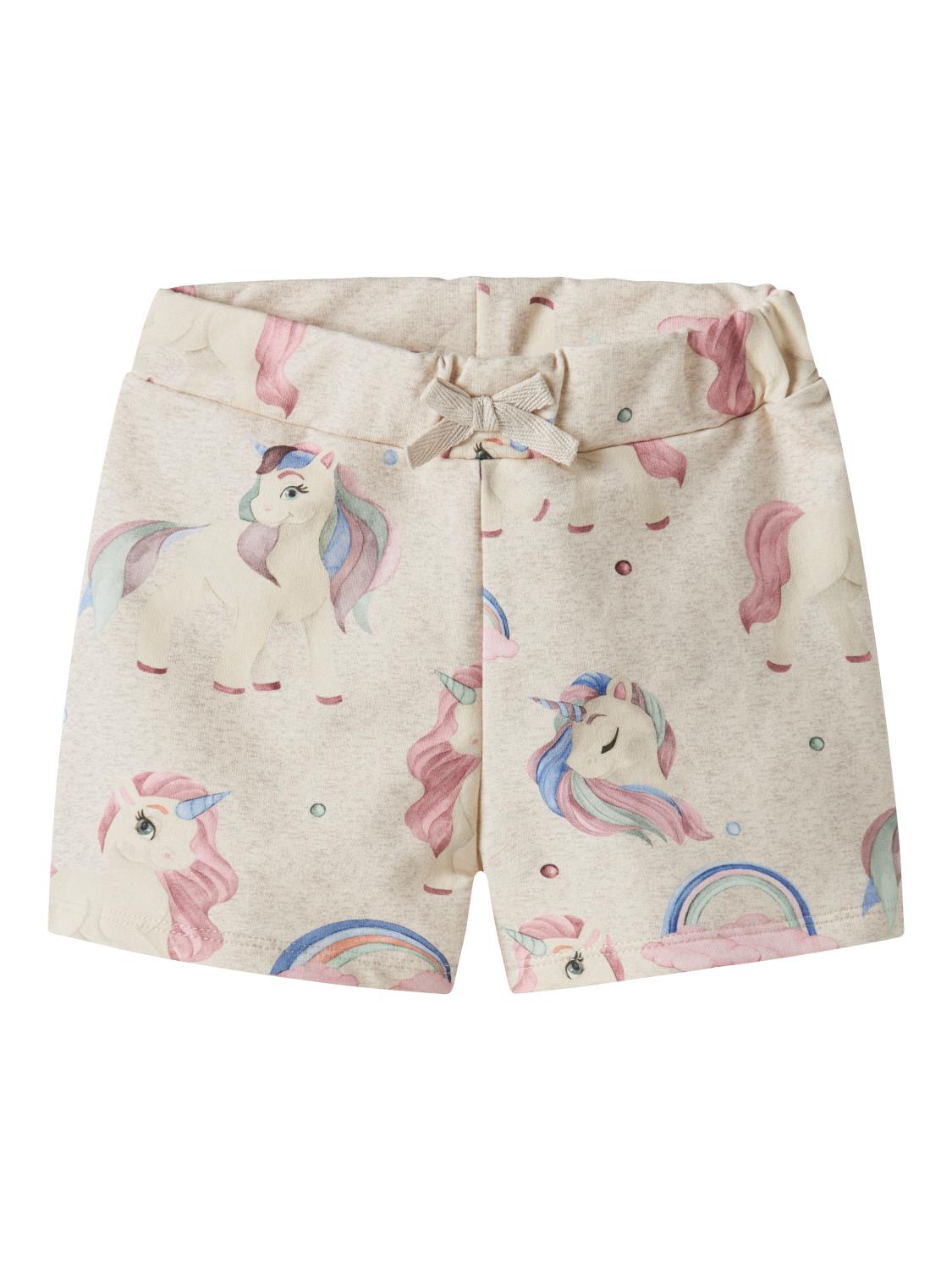 Name It Shorts NMFDARLINGA SWEAT SHORT Peyote Melange/Unicorn