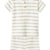 Name It T-Skjorte/Shortssett NBNOTERRY SS TOP SET Cloud Dancer