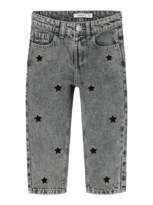 Name It Bukse NMFBELLA MOM JEANS 3285-BE Medium Grey Denim/Stars