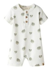 Lil` Atelier Sommerdrakt NBMGAYO SAN SS LOOSE SUIT Coconut Milk/Frog