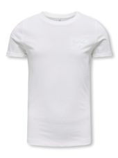 Only T-Skjorte KOGLEAH LIFE SS TOP Cloud Dancer/Good Vibes